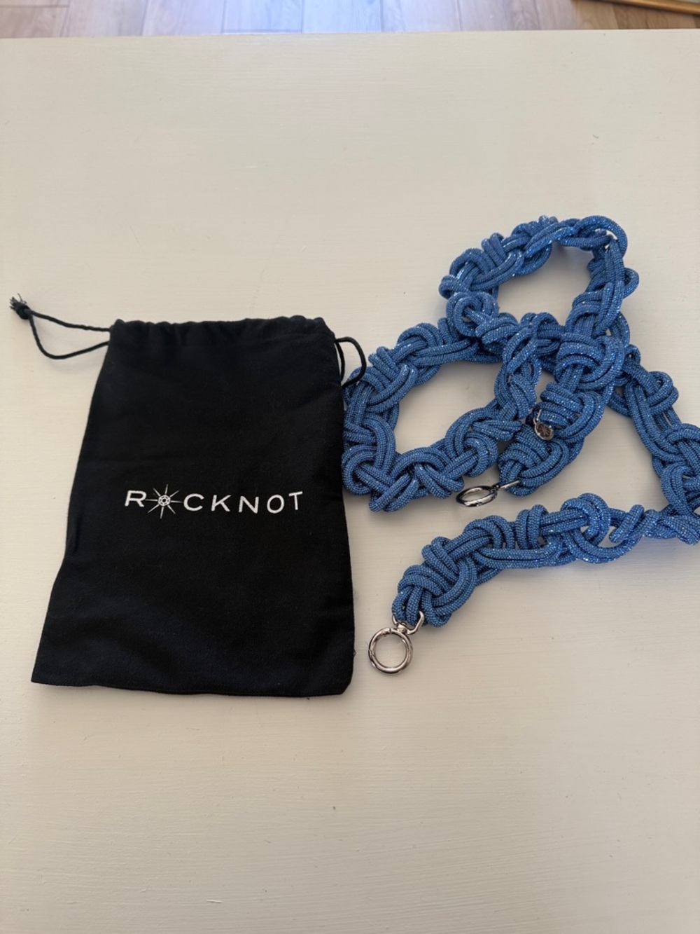 NEW Blue Knotted Rope Chain Strap for Bags - ROCKNOT - Picture 3 of 7
